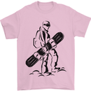 A Snowboarder Snowboarding Winter Sports Mens T-Shirt 100% Cotton Light Pink