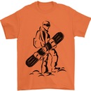 A Snowboarder Snowboarding Winter Sports Mens T-Shirt 100% Cotton Orange