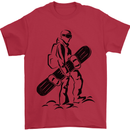 A Snowboarder Snowboarding Winter Sports Mens T-Shirt 100% Cotton Red