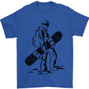 A Snowboarder Snowboarding Winter Sports Mens T-Shirt 100% Cotton Royal Blue