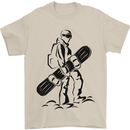 A Snowboarder Snowboarding Winter Sports Mens T-Shirt 100% Cotton Sand