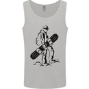 A Snowboarder Snowboarding Winter Sports Mens Vest Tank Top Sports Grey
