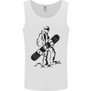 A Snowboarder Snowboarding Winter Sports Mens Vest Tank Top White