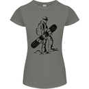 A Snowboarder Snowboarding Winter Sports Womens Petite Cut T-Shirt Charcoal