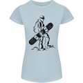 A Snowboarder Snowboarding Winter Sports Womens Petite Cut T-Shirt Light Blue