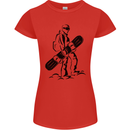 A Snowboarder Snowboarding Winter Sports Womens Petite Cut T-Shirt Red