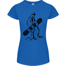 A Snowboarder Snowboarding Winter Sports Womens Petite Cut T-Shirt Royal Blue