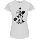 A Snowboarder Snowboarding Winter Sports Womens Petite Cut T-Shirt White