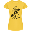 A Snowboarder Snowboarding Winter Sports Womens Petite Cut T-Shirt Yellow