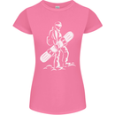 A Snowboarder Snowboarding Womens Petite Cut T-Shirt Azalea