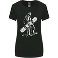 A Snowboarder Snowboarding Womens Wider Cut T-Shirt Black