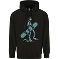 A Snowboarding Figure Snowboarder Childrens Kids Hoodie Black