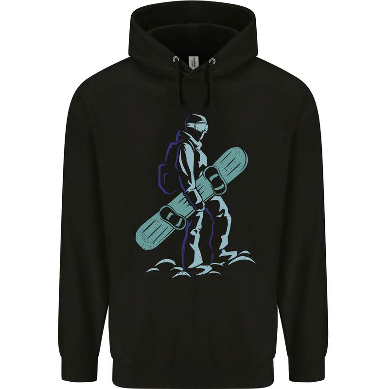 A Snowboarding Figure Snowboarder Childrens Kids Hoodie Black