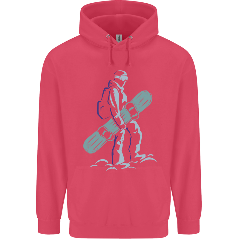 A Snowboarding Figure Snowboarder Childrens Kids Hoodie Heliconia