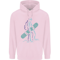 A Snowboarding Figure Snowboarder Childrens Kids Hoodie Light Pink