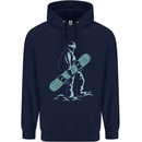 A Snowboarding Figure Snowboarder Childrens Kids Hoodie Navy Blue