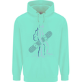 A Snowboarding Figure Snowboarder Childrens Kids Hoodie Peppermint