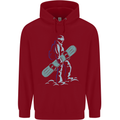 A Snowboarding Figure Snowboarder Childrens Kids Hoodie Red