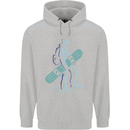 A Snowboarding Figure Snowboarder Childrens Kids Hoodie Sports Grey