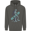 A Snowboarding Figure Snowboarder Childrens Kids Hoodie Storm Grey