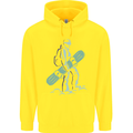 A Snowboarding Figure Snowboarder Childrens Kids Hoodie Yellow