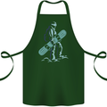 A Snowboarding Figure Snowboarder Cotton Apron 100% Organic Forest Green