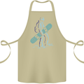 A Snowboarding Figure Snowboarder Cotton Apron 100% Organic Khaki