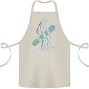 A Snowboarding Figure Snowboarder Cotton Apron 100% Organic Natural