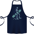 A Snowboarding Figure Snowboarder Cotton Apron 100% Organic Navy Blue