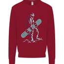 A Snowboarding Figure Snowboarder Kids Sweatshirt Jumper Red