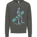 A Snowboarding Figure Snowboarder Kids Sweatshirt Jumper Storm Grey
