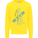 A Snowboarding Figure Snowboarder Kids Sweatshirt Jumper Yellow