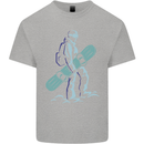 A Snowboarding Figure Snowboarder Kids T-Shirt Childrens Sports Grey