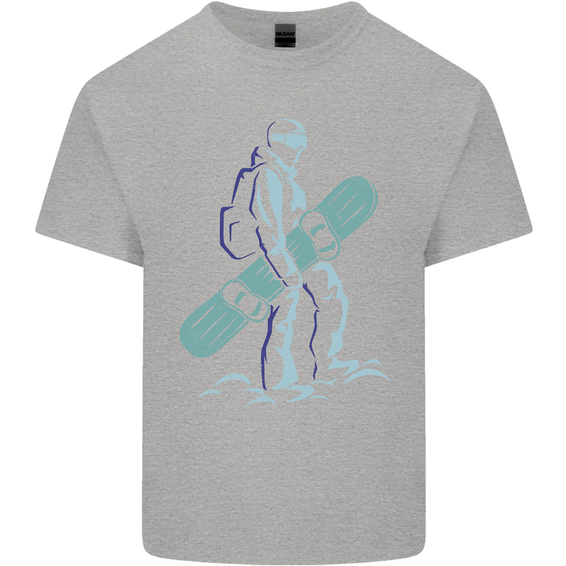 A Snowboarding Figure Snowboarder Kids T-Shirt Childrens Sports Grey