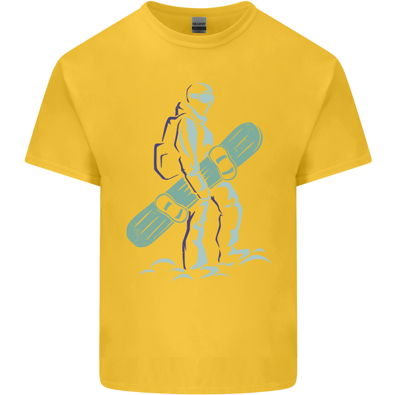 A Snowboarding Figure Snowboarder Kids T-Shirt Childrens Yellow