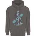 A Snowboarding Figure Snowboarder Mens 80% Cotton Hoodie Charcoal