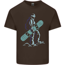 A Snowboarding Figure Snowboarder Mens Cotton T-Shirt Tee Top Dark Chocolate