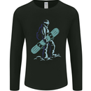 A Snowboarding Figure Snowboarder Mens Long Sleeve T-Shirt Black