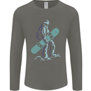A Snowboarding Figure Snowboarder Mens Long Sleeve T-Shirt Charcoal
