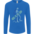 A Snowboarding Figure Snowboarder Mens Long Sleeve T-Shirt Royal Blue