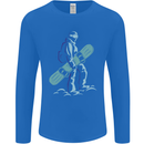 A Snowboarding Figure Snowboarder Mens Long Sleeve T-Shirt Royal Blue