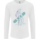 A Snowboarding Figure Snowboarder Mens Long Sleeve T-Shirt White