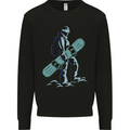 A Snowboarding Figure Snowboarder Mens Sweatshirt Jumper Black