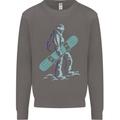 A Snowboarding Figure Snowboarder Mens Sweatshirt Jumper Charcoal