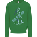 A Snowboarding Figure Snowboarder Mens Sweatshirt Jumper Irish Green