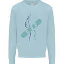 A Snowboarding Figure Snowboarder Mens Sweatshirt Jumper Light Blue