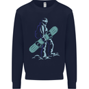 A Snowboarding Figure Snowboarder Mens Sweatshirt Jumper Navy Blue