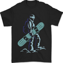A Snowboarding Figure Snowboarder Mens T-Shirt 100% Cotton Black