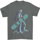 A Snowboarding Figure Snowboarder Mens T-Shirt 100% Cotton Charcoal