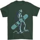 A Snowboarding Figure Snowboarder Mens T-Shirt 100% Cotton Forest Green